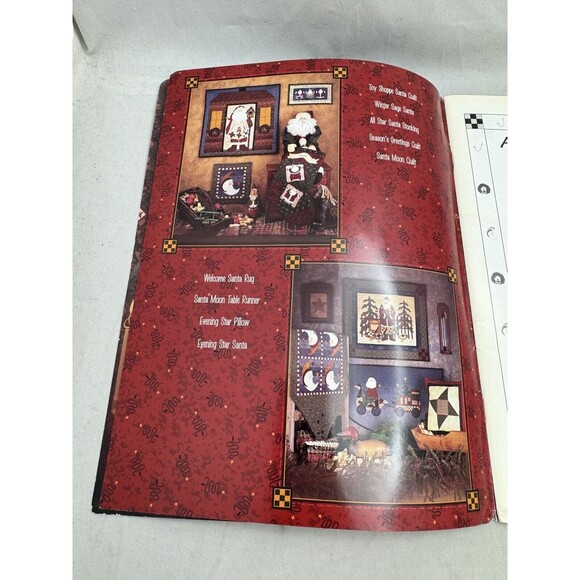 Fiber Mosaics All Star Santa Review Leslie Beck Quilt Patterns Pillows Rugs Book - Picture 4 of 10